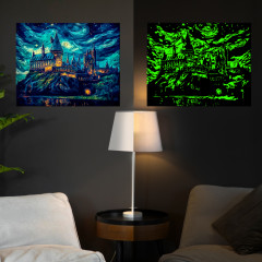 Картина по номерам со светящейся краской «Хогвартс» - Фото 2