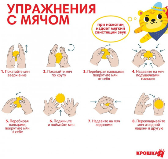 Набор развивающих тактильных мячиков с пищалкой «Цирк»
