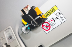 Держатель для очков и визиток на солнцезащитный козырек авто - Фото 1