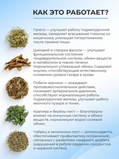 Травяной сбор при сахарном диабете