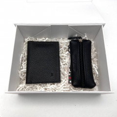 Подарочный набор: портмоне и ключница из натуральной кожи - Фото 1