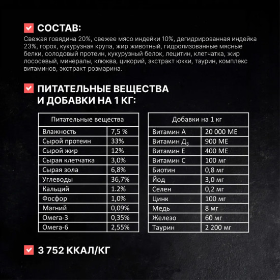Корм для стерилизованных кошек сухой с говядиной