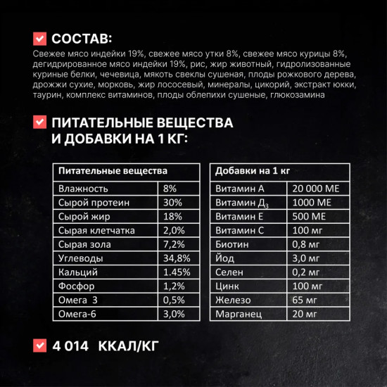 Корм для щенков сухой с мясом индейки