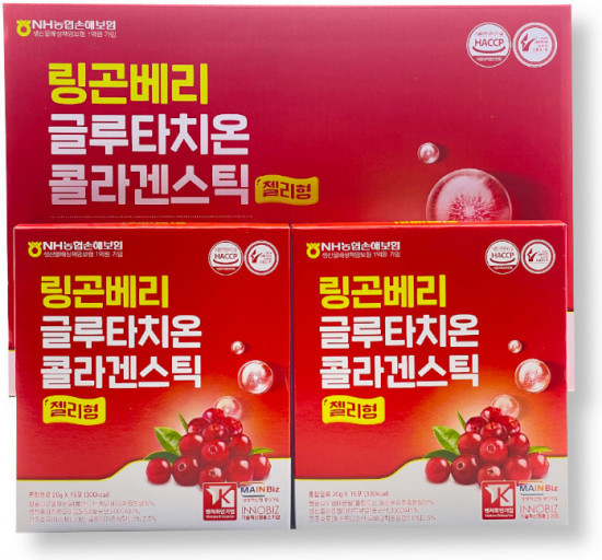 Функциональная пищевая добавка в виде желе с коллагеном «Thezoen Health Deojoun Lingonberry Collagen Stick»