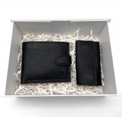 Подарочный набор: портмоне и ключница из натуральной кожи - Фото 1