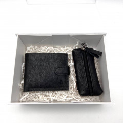 Подарочный набор: портмоне и ключница из натуральной кожи - Фото 1