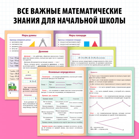 Комплект из 6 книг «Основы математики. Шпаргалки для 1-4 классов»