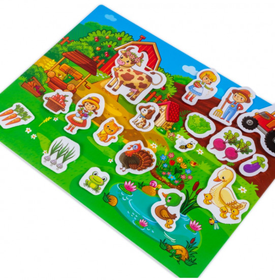 Игра настольная на липучках «На ферме»