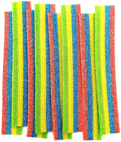 Мармелад жевательный «Sour Belts Rainbow. Разноцветные кислые ремешки»