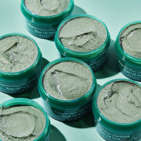 Маска для лица с полынью глиняная очищающая «Mugwort Pore Clarifying Wash Off Pack»