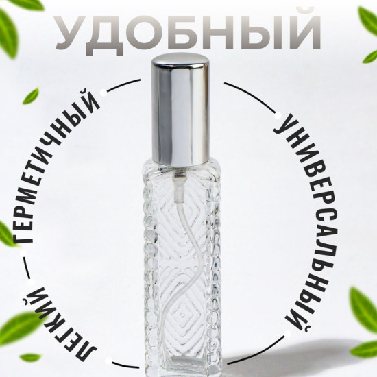 Флакон для парфюма с распылителем «Прозрачный узор»