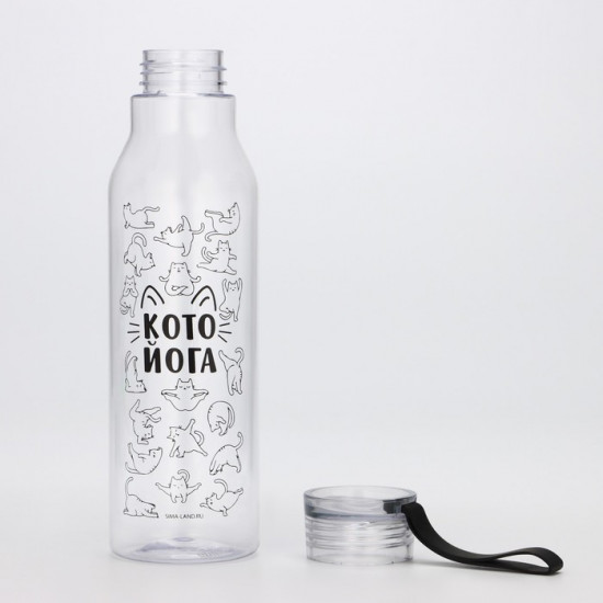 Бутылка для воды «Кото йога»
