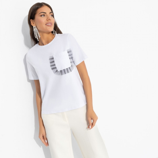 Футболка женская из хлопка Мой креатив (new white)