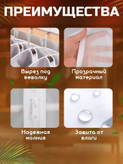 Набор прозрачных чехлов для одежды на молнии - Фото 2