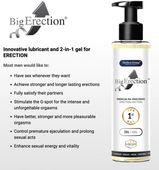 Гель для улучшения эрекции «BigErection Gel»