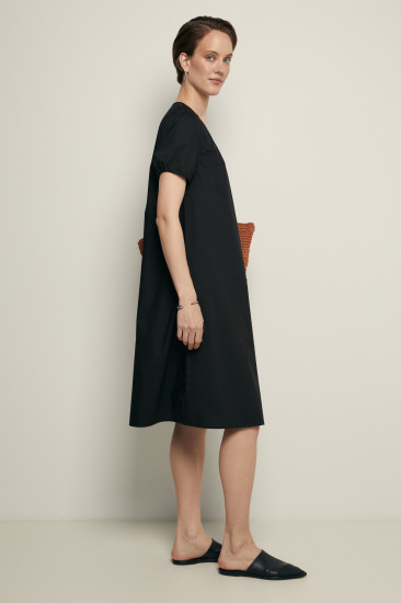 Платье А-силуэта с коротким рукавом