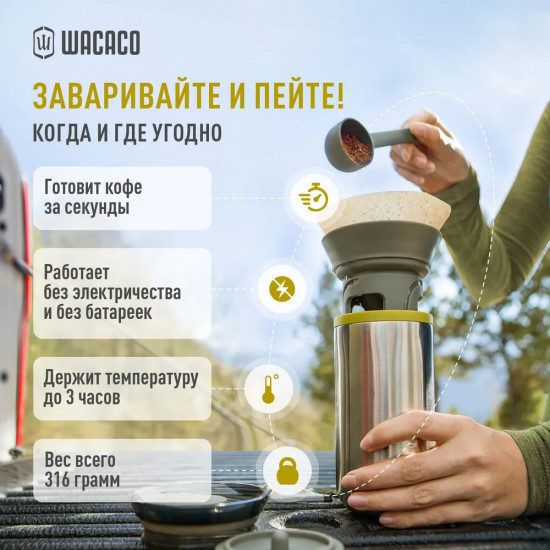 Кофеварка портативная капельная Wacaco Cuppamoka