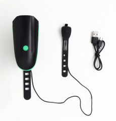 Фонарь велосипедный передний водонепроницаемый с сигналом - Фото 1