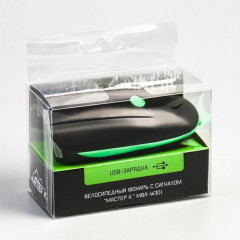 Фонарь велосипедный передний водонепроницаемый с сигналом - Фото 4