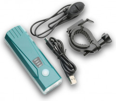 Фонарь велосипедный передний водонепроницаемый с сигналом - Фото 1