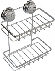 Полка настенная двухъярусная на присосках W6753-24 - Фото 1