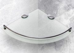 Полка для ванной комнаты настенная угловая 9016С - Фото 3