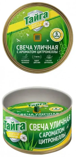Свеча уличная с ароматом цитронеллы