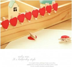 Прищепки с сердечками на бечёвке - Фото 2