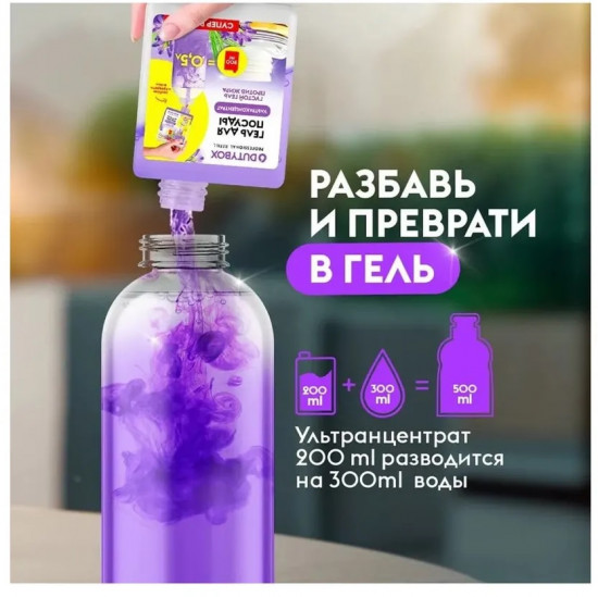 Эко-гель для посуды концентрированный «Лаванда и розмарин»