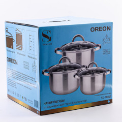 Набор кастрюль с крышками «Oreon» - Фото 7