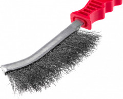 Щетка металлическая оцинкованная с пластиковой ручкой - Фото 1