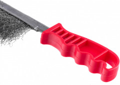 Щетка металлическая оцинкованная с пластиковой ручкой - Фото 2