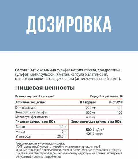 Капсулы «Глюкозамин, хондроитин, МСМ»