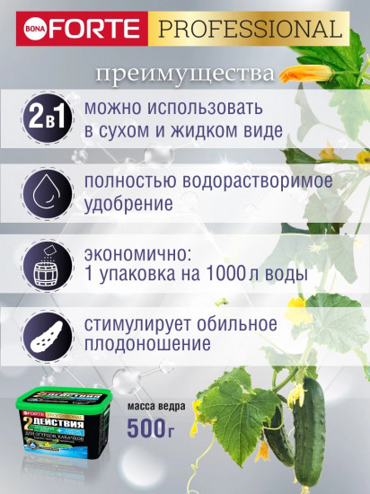 Удобрение для огурцов и кабачков с аминокислотами
