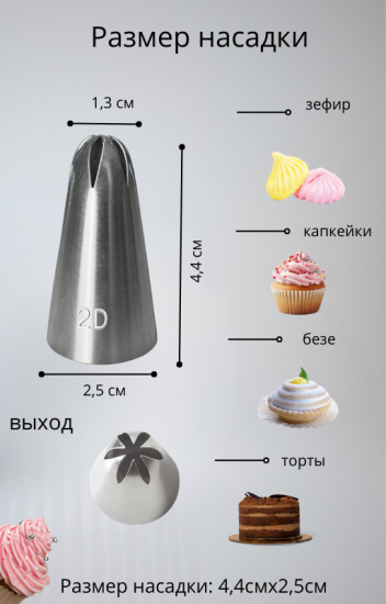 Насадка кондитерская №2D