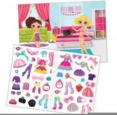 Книга с многоразовыми наклейками «Одень куколку» - Фото 1
