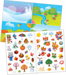 Наклейки многоразовые «Мир вокруг меня», набор 2 шт., формат А4 - Фото 1