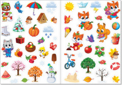 Наклейки многоразовые «Мир вокруг меня», набор 2 шт., формат А4 - Фото 2