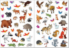 Наклейки многоразовые «Животные леса», формат А4, 55 наклеек - Фото 2