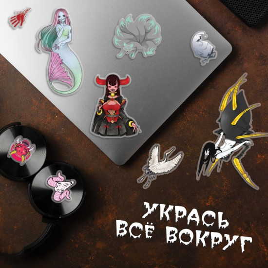 Альбом наклеек «Скрытые во тьме», Аниме, более 190 стикеров