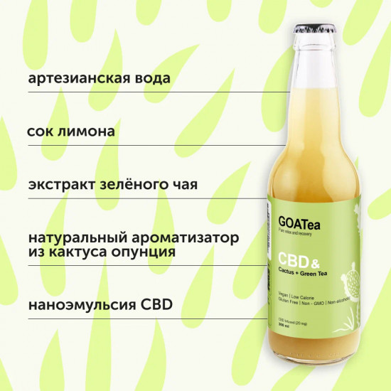 Чай холодный «Cactus + Green Tea»