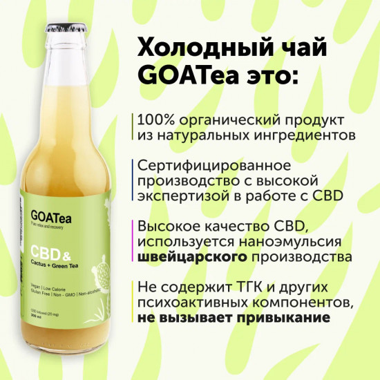 Чай холодный «Cactus + Green Tea»