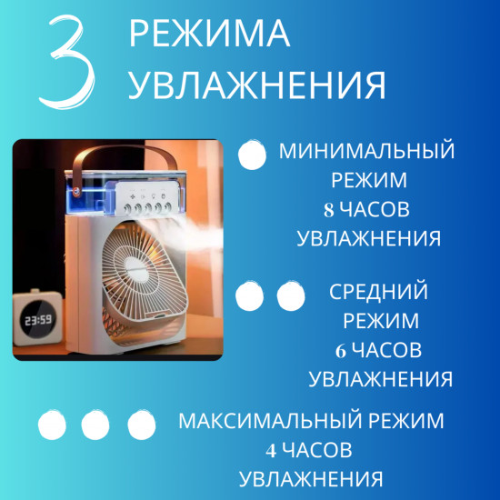 Вентилятор настольный с увлажнителем воздуха портативный