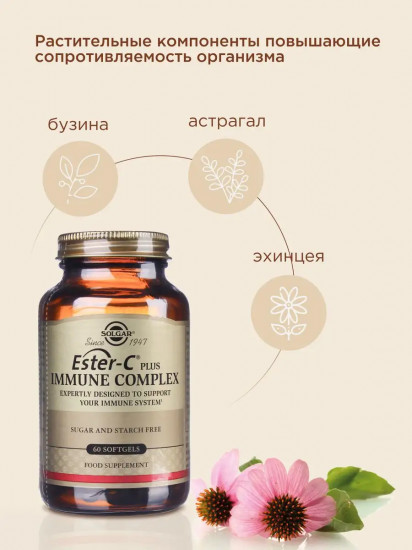Капсулы «Ester-C Plus lmmune Complex. Иммуно-Комплекс Эстер С Плюс»