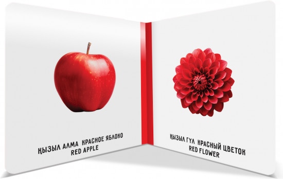 Менің алғашқы түстерім. Мои первые цвета. My first colours. Книжка-картонка на трёх языках