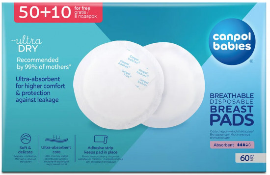 Вкладыши для груди лактационные с клейкой полоской «Breast Pads»