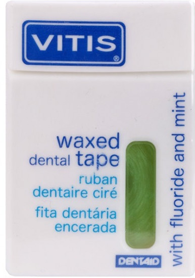 Нить межзубная «Vitis Waxed Dental Tape with Fluoride and Mint»
