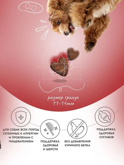 Корм для собак с ягнёнком и томатом