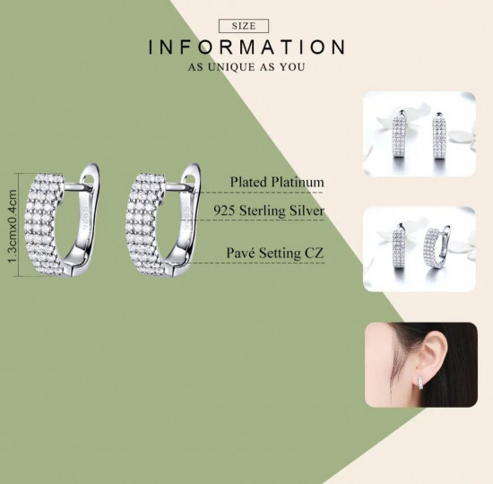 Серьги из серебра «Pave»