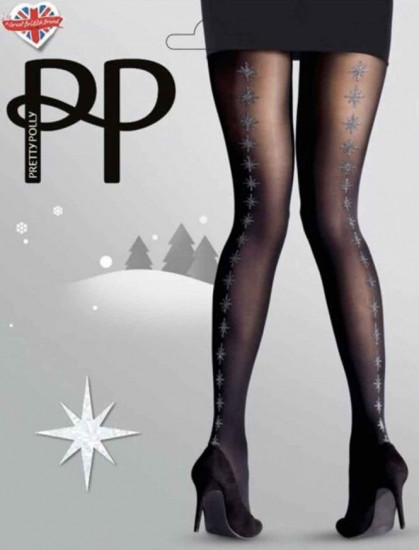 Колготки со швом из блестящих снежинок «Backseam Star Tights»